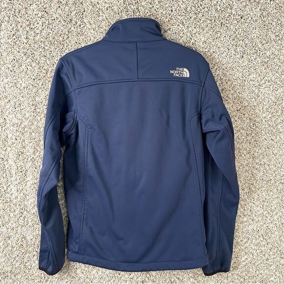 The North Face Jacket Men’s Small Blue Apex Soft Shell Full Zip Up Fleece Lined - Picture 6 of 7